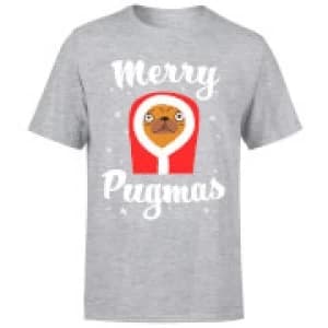 Merry Pugmas T-Shirt - Grey - 3XL