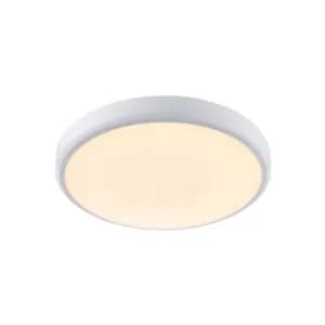 Saxby Cobra CCT Bathroom Round 15W LED Flush White Ceiling Light, IP44