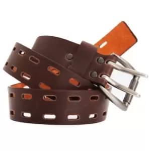 Forest Belts Mens 1.50" Plain Leather Belt With Twin Pronged Buckle (Large (36a-40a)) (Brown)