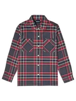 Barbour Boys Portdown Check Shirt - Grey Marl, Grey, Size 10-11 Years