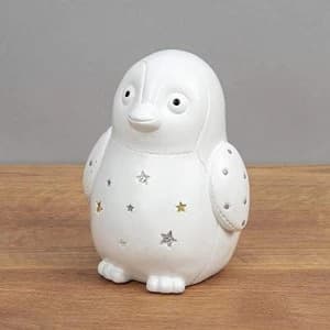 Bambino White Resin Money Box - Penguin