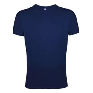 SOLS Mens Regent Slim Fit Short Sleeve T-Shirt (L) (French Navy)