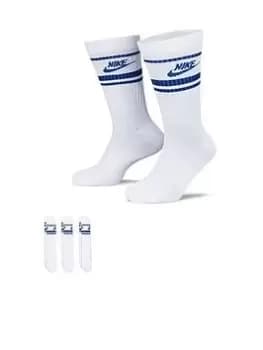 Nike Sportswear Pack Of 3 Everyday Essential Socks - White