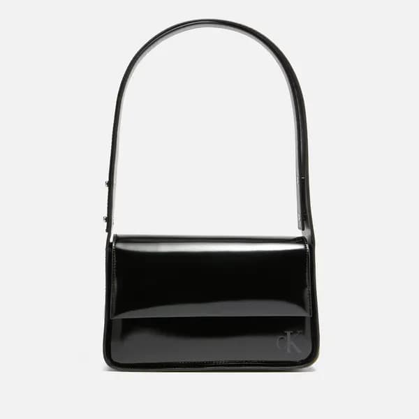 Calvin Klein Jeans Block Faux Patent-Leather Shoulder Bag