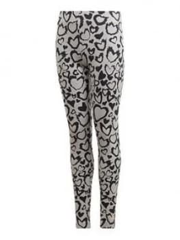 Adidas Girls Gra Tight - Grey Heather