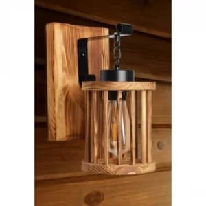 Alk?m yan?k ah?ap kafes ba?l?kl? aplik Brown Wall Lamp