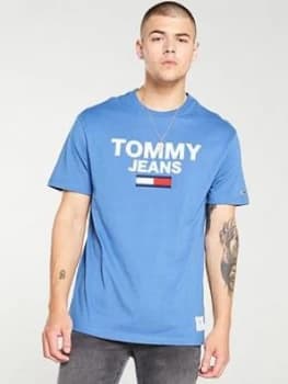 Tommy Jeans Core Logo T-Shirt - Dutch Blue, Dutch Blue, Size L, Men
