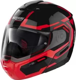 Nolan N90-3 Driller N-Com Helmet, black-red Size M black-red, Size M