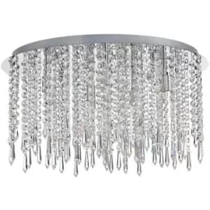 Spring Lighting - Spring Contemporary Ceiling 9 Light Chrome, Crystal