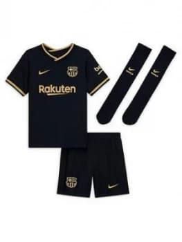 Nike Barcelona Little Kids 20/21 Away Kit - Black/Gold
