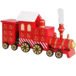 Advent Calendar Locomotive Wood Reusable