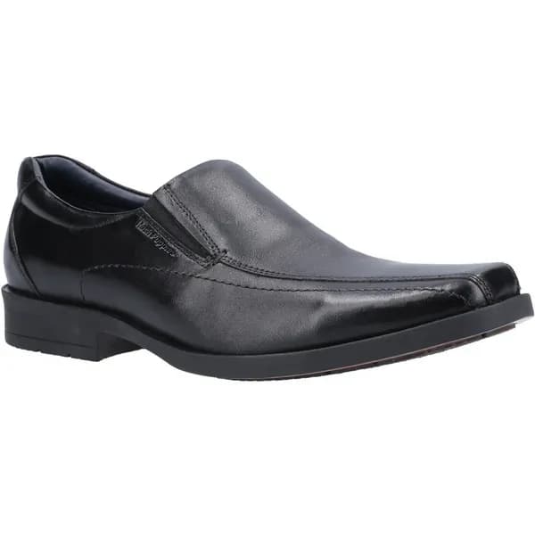 Hush Puppies Mens Brody Leather Slip On Casual Formal Shoes - UK 8 Black male GDE2750BLK8