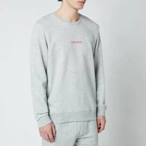 Calvin Klein Mens Chest Logo Sweatshirt - Grey Heather - L
