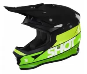 SHOT Furious Story Green Glossy Offroad Helmet S