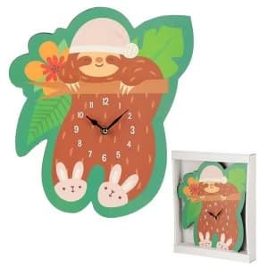 Sleepy Sloth Shaped Wall Clock