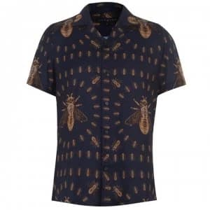 Hermano Short Sleeve Shirt - Blue Bee