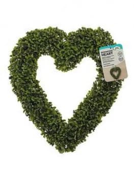 Smart Solar 41cm Boxwood Hanging Heart