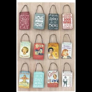 Box of 48 Mini Metal Plaque Display