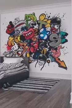 Spray Paint Wall Mural