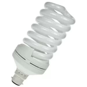 CFL Helix Spiral 55W BC-B22d (200W Equivalent) 2700K Warm White Frosted 3150lm BC Bayonet B22 Energy Saving Compact Fluorescent Opal Bright Light