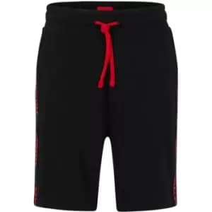 Hugo Logo Tape Pyjama Shorts - Black
