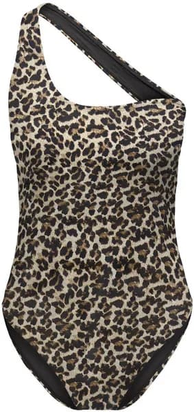 Only Onltassy one shoulder swimsuit Swimsuit leopard M Women