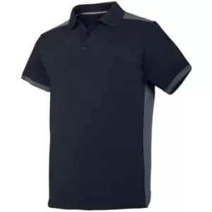 Snickers Mens AllroundWork Short Sleeve Polo Shirt (M) (Navy/Steel Grey) - Navy/Steel Grey