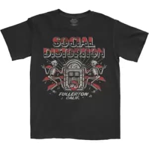Social Distortion - Jukebox Skelly Unisex XX-Large T-Shirt - Black