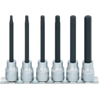 Hexagon Bit Set 1/2" Square Drive 4MM - 10MM X 100MM (6 Piece) Chrome Vanadium