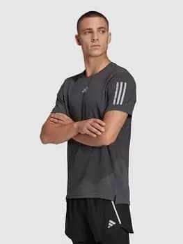 adidas Performance Own The Run Heather T-Shirt, Black Size M Men