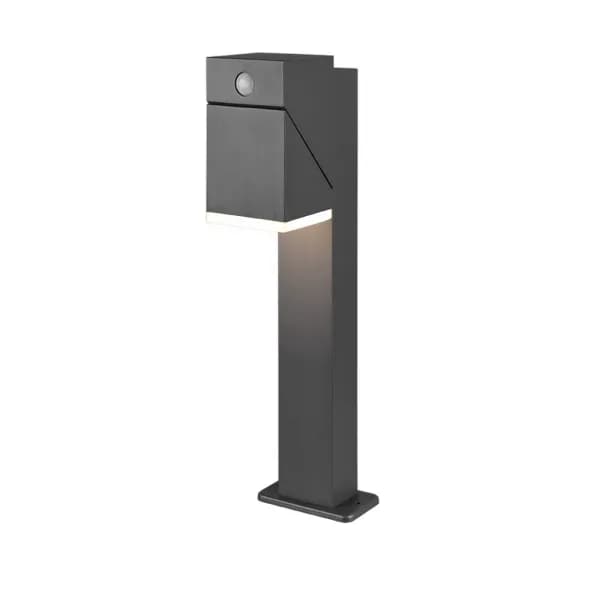 Avon Modern 50cm Outdoor Bollard Anthracite 3000K IP54 with PIR