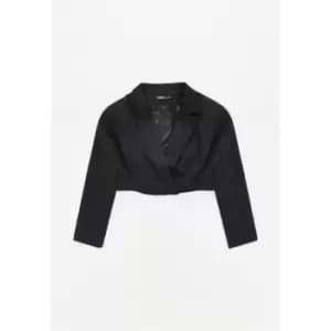 Missguided Plus Size Cropped Tailored Blazer - Black