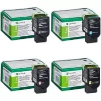 Lexmark C2320 Black & Colour Return Program Toner Cartridge 4 Pack (Original)