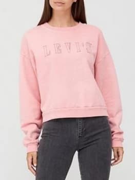 Levis Graphic Diana Crew Neck Sweat Top - Pink