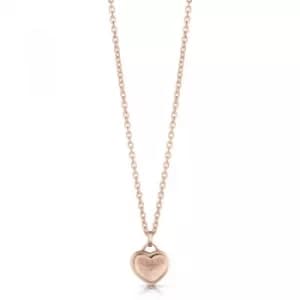 GUESS rose gold plated logo heart pendant necklace.
