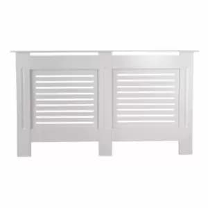 At Home Comforts Horizontal Slat Oatmeal Radiator Cover Large