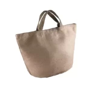 Kimood Womens/Ladies Fashion Jute Bag (One Size) (Natural/Cappuccino)