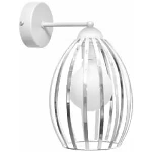 Helam Lighting - Helam Dali Wall Lamp Chrome, White 20cm