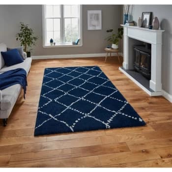 Royal Nomadic 5413 Navy 160cm x 160cm Circle - Blue and Navy