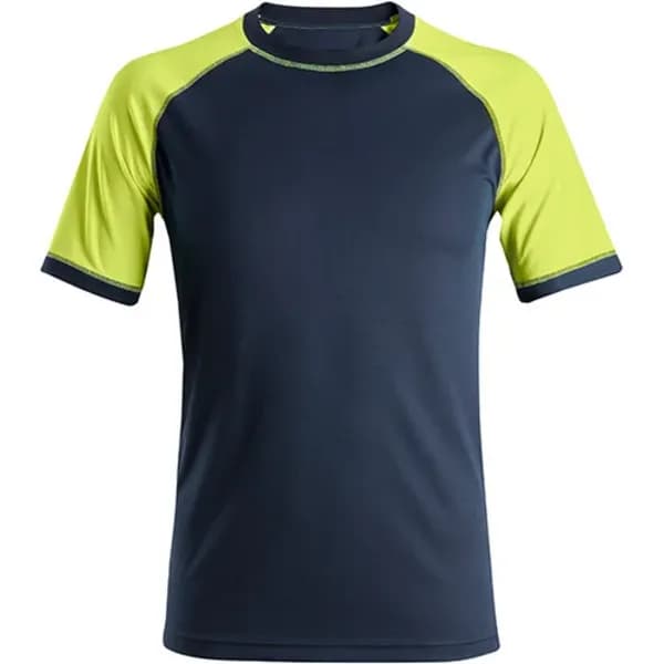 Snickers 2505 Mens Neon Short Sleeve T Shirt 25059567004 Colour: Navy