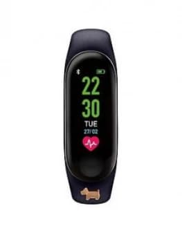 Radley Activity Tracker With Rose Gold Dog Charm And Navy Silicone Strap Ladies Watch