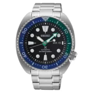 Seiko Prospex Turtle Tropical Lagoon Black Dial Stainless Steel Bracelet Mens Watch SRPJ35K1
