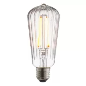 Crossland Grove Ribbed Pear Bulb Clear Glass