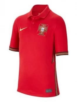 Nike Youth Portugal Home 2020 Short Sleeved Stadium Shirt - Red
