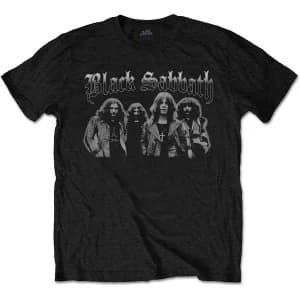 Black Sabbath - Greyscale Group Unisex Large T-Shirt - Black