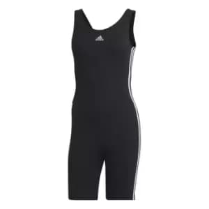 adidas 3 Stripe Essential Unitard Womens - Black