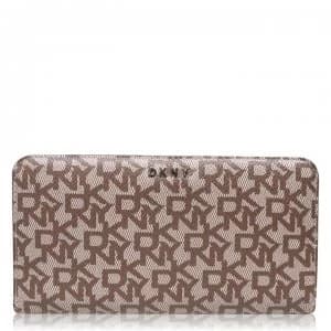 DKNY All Over Logo Zip Around Purse - ChinoCaramelNHJ
