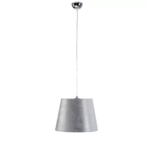 Luca Dome Pendant Ceiling Light Silver, 38cm, 1x E27