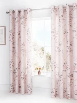 Catherine Lansfield Canterbury Glitter Eyelet Curtains