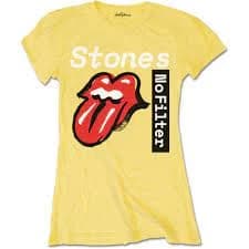 The Rolling Stones - No Filter Text Womens X-Large T-Shirt - Yellow